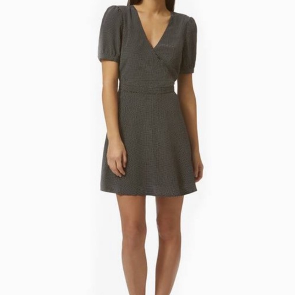 Avec Les Filles Polka Dot Open Back Dress s Large